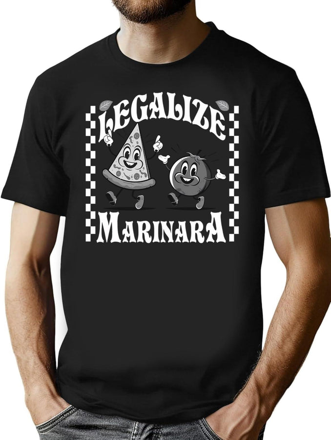 Legalize Marinara Old School T-Shirt for Men & Women, T-Shirts Graphic Tee - Black