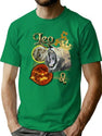Leo Zodiac Vintage Bootleg Rap Unisex Bootleg Graphic T-Shirt - Green
