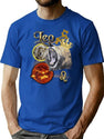 Leo Zodiac Vintage Bootleg Rap Unisex Bootleg Graphic T-Shirt - Blue