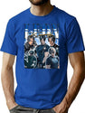 Leon Scott Kennedy Bootleg Vintage T-Shirt for Men & Women, T-Shirts Graphic Tee - Blue