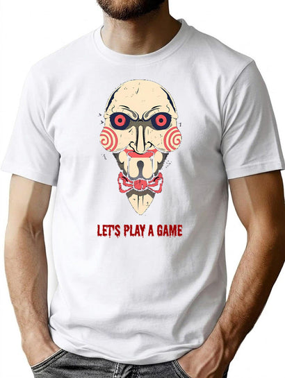 Let'S Play A Game (Saw) T-Shirt for Men & Women, T-Shirts Graphic Tee - Black