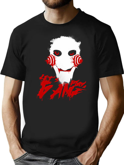 Let'S Play Game Funny Gifts T-Shirt for Men & Women, T-Shirts Graphic Tee - Black