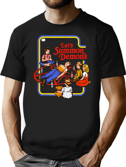 Let'S Play Vintage Summon Funny T-Shirt for Men & Women, T-Shirts Graphic Tee - Black