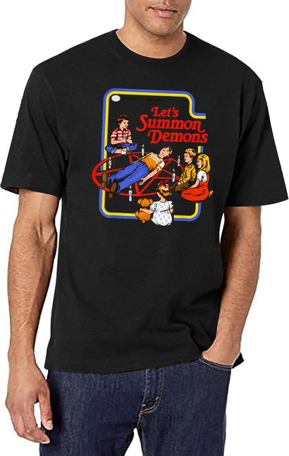 Let'S Play Vintage Summon Funny T-Shirt for Men & Women, T-Shirts Graphic Tee - Black