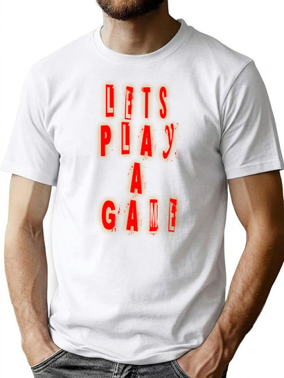Lets Play A Game (1) T-Shirt for Men & Women, T-Shirts Graphic Tee - Black