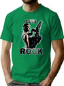 Lets Rock T-Shirt for Men & Women, T-Shirts Graphic Tee - Green
