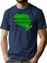 Lettuce - Funny Translation Error Bootleg Graphic T-Shirt - Navy