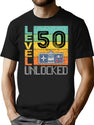 Level 50 Unlocked Shirt - 50Th Birthday Gift T-Shirt for Men & Women, T-Shirts Graphic Tee - Black