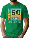 Level 50 Unlocked Shirt - 50Th Birthday Gift T-Shirt for Men & Women, T-Shirts Graphic Tee - Green