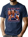 Leylah Fernandez Tennis Signature Vintage Retro 80S 90S Bootleg Rap Style Bootleg Graphic T-Shirt - Navy