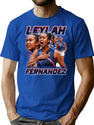 Leylah Fernandez Tennis Signature Vintage Retro 80S 90S Bootleg Rap Style Bootleg Graphic T-Shirt - Blue