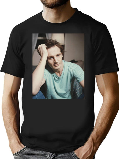 Liam Neeson Young T-Shirt for Men & Women, T-Shirts Graphic Tee - Black