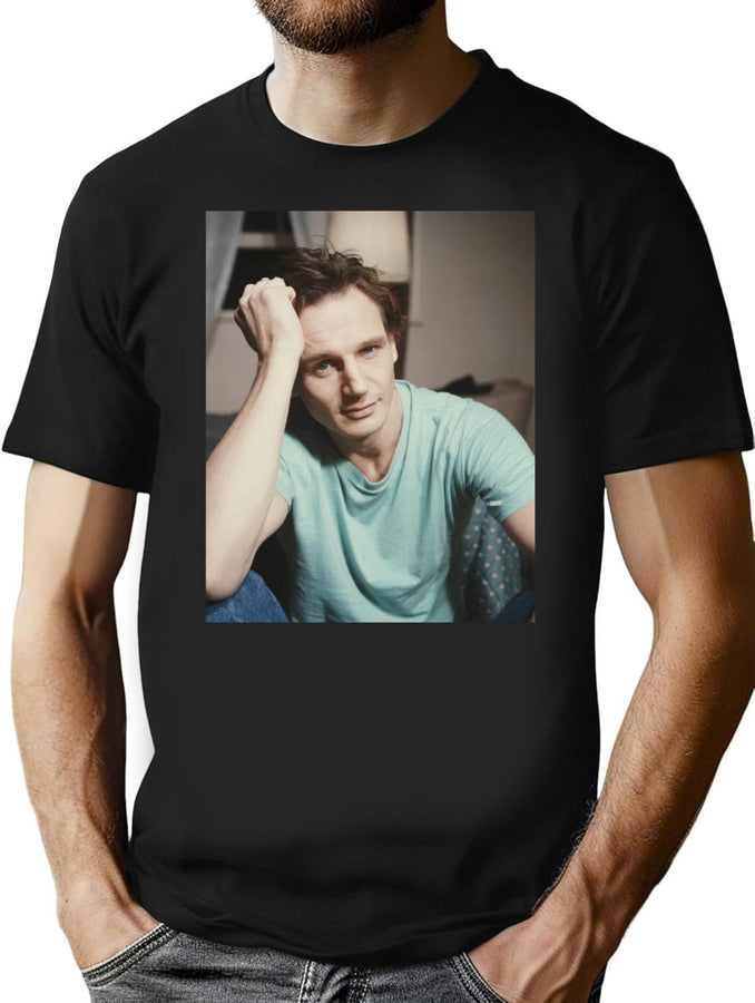 Liam Neeson Young T-Shirt for Men & Women, T-Shirts Graphic Tee - Black