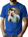 Liam Neeson Young Premium Heavyweight Cotton T-Shirt - Blue