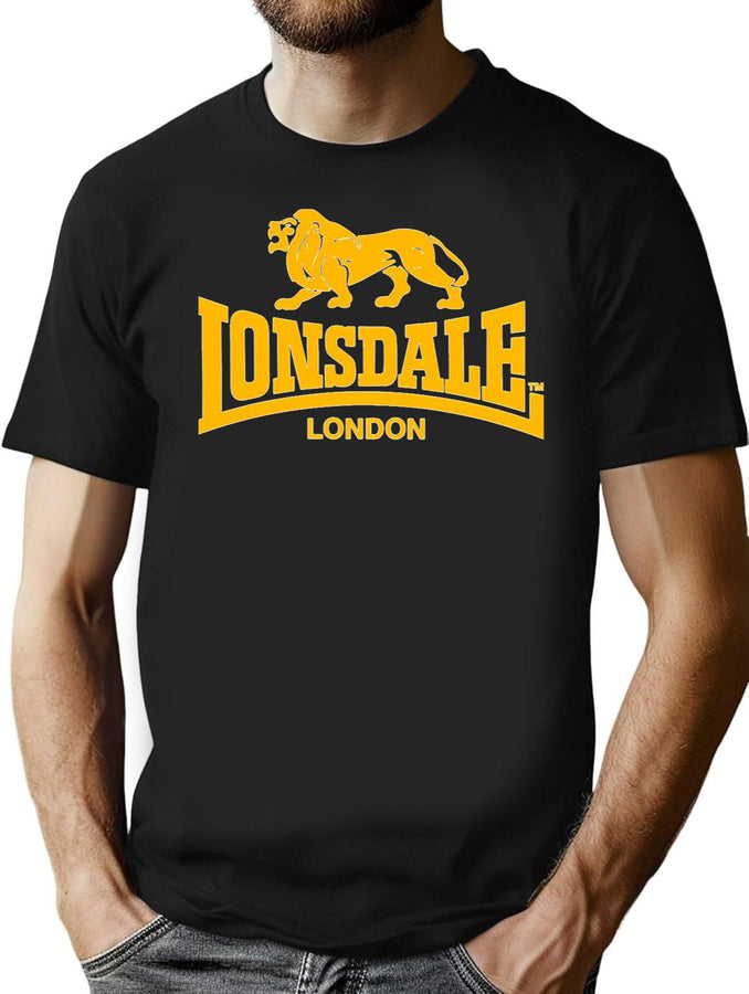 Lights Lonsdale Essential T-Shirt for Men & Women, T-Shirts Graphic Tee - Black