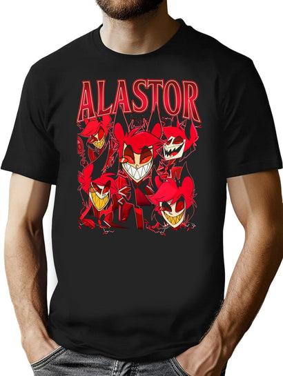 Limited Alastor Hazbin Hotel Vintage T-Shirt Gift for Woman and Man Unisex Garment-Dyed T-Shirt Comfort Colors T-Shirt for Men & Women, T-Shirts Graphic Tee - Black