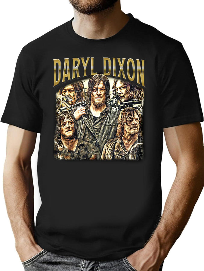 Limited Daryl Dixon Vintage Gift for Woman and Man Premium Heavyweight Cotton T-Shirt - Black