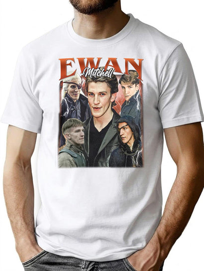 Limited Ewan Mitchell Vintage Shirt Gift for Woman and Man Premium Heavyweight Cotton T-Shirt - Black