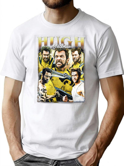 Limited Hugh Jackman Vintage Shirt Gift for Woman and Man Premium Heavyweight Cotton T-Shirt - Black