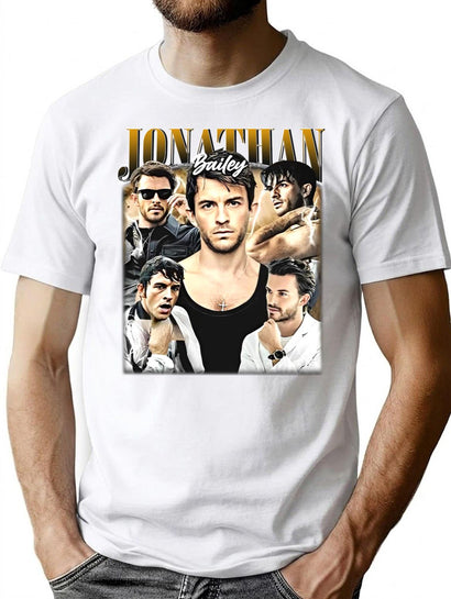 Limited Jonathan Bailey Vintage Shirt Gift for Woman and Man - Copy Premium Heavyweight Cotton T-Shirt - Black