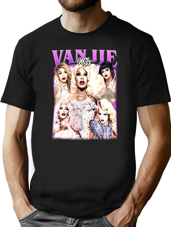Limited Miss Vanjie Vintage Shirt Gift for Woman and Man Black T-Shirt - Black