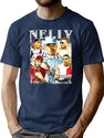 Limited Nelly Rapper Vintage Shirt Gift for Woman and Man T-Shirt for Men & Women, T-Shirts Graphic Tee - Navy