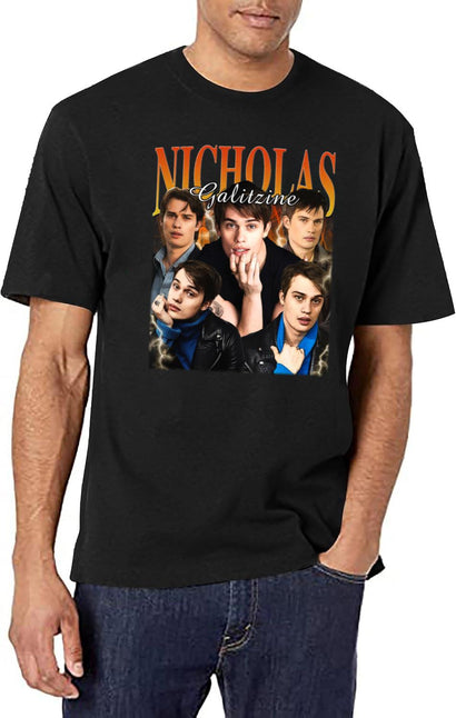 Limited Nicholas Galitzine Vintage Shirt Gift for Woman and Man Black T-Shirt - Black