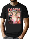 Limited Princess Diana Vintage Shirt Gift for Woman and Man Black T-Shirt - Black