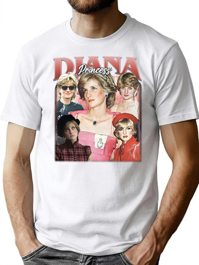 Limited Princess Diana Vintage Shirt Gift for Woman and Man Premium Heavyweight Cotton T-Shirt - Black