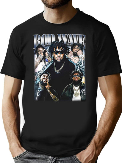 Limited Rod Wave Vintage Shirt Gift for Woman and Man T-Shirt for Men & Women, T-Shirts Graphic Tee - Black