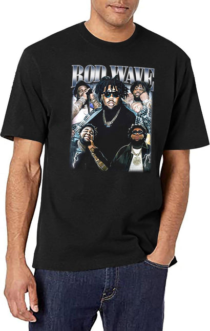 Limited Rod Wave Vintage Shirt Gift for Woman and Man Black T-Shirt - Black