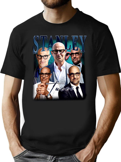 Limited Stanley Tucci Vintage Shirt Gift for Woman and Man T-Shirt for Men & Women, T-Shirts Graphic Tee - Black