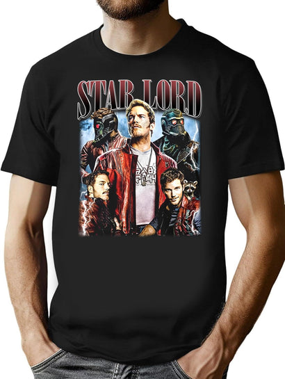 Limited Star Lord Peter Quill Vintage Shirt Gift for Woman and Man T-Shirt for Men & Women, T-Shirts Graphic Tee - Black