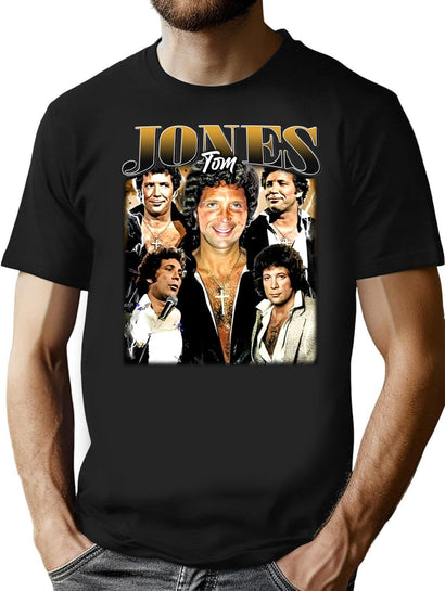 Limited Tom Jones Vintage Shirt Gift for Woman and Man Black T-Shirt - Black