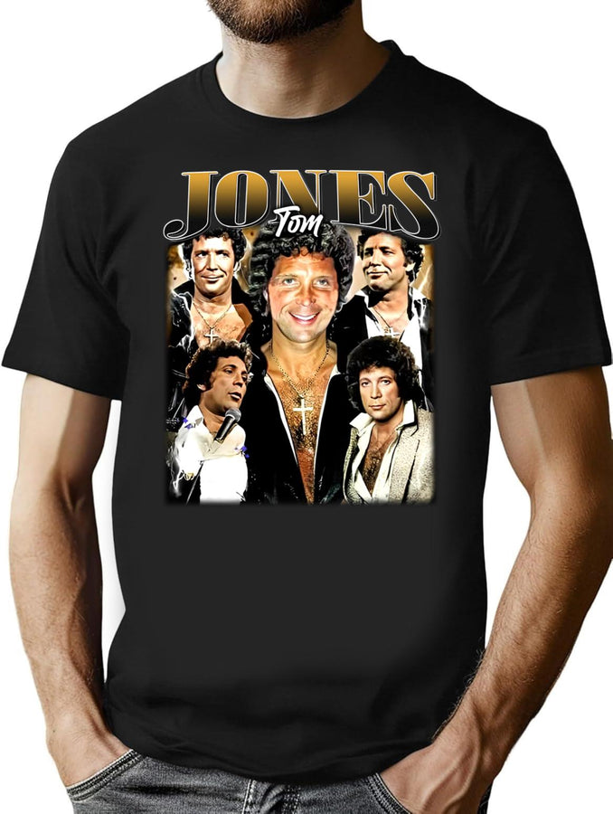 Limited Tom Jones Vintage Shirt Gift for Woman and Man Premium Heavyweight Cotton T-Shirt - Black