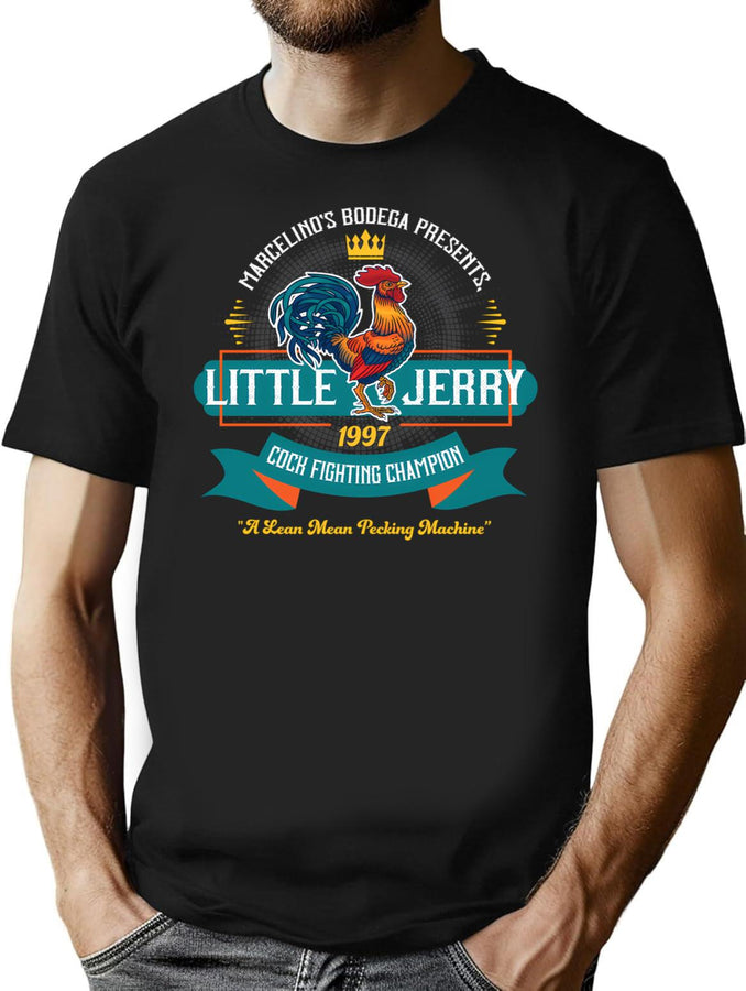 Little Jerry 1997 Cockfighting Champ T-Shirt for Men & Women, T-Shirts Graphic Tee - Black