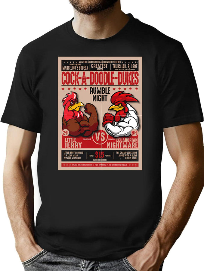 Little Jerry 1997 Fight Poster T-Shirt for Men & Women, T-Shirts Graphic Tee - Black