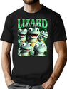 Lizard Lizard Lizard Meme Vintage Bootleg T-Shirt for Men & Women, T-Shirts Graphic Tee - Black