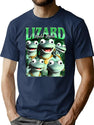 Lizard Lizard Lizard Meme Vintage Bootleg T-Shirt for Men & Women, T-Shirts Graphic Tee - Navy