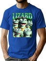 Lizard Lizard Lizard Meme Vintage Bootleg T-Shirt for Men & Women, T-Shirts Graphic Tee - Blue