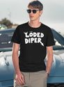 Loded Diper - Vintage Logo Black T-Shirt - Navy