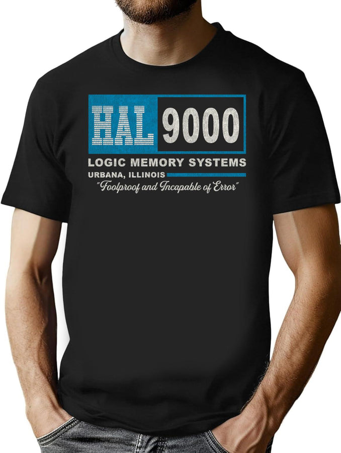 Logic Memory Systems 9000 Worn Dks T-Shirt for Men & Women, T-Shirts Graphic Tee - Black
