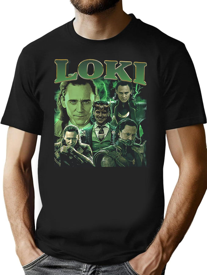 Loki Laufeyson Vintage Bootleg Essential Bootleg Graphic T-Shirt - Black