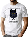 Look Deep Into My Eyes And Realize That I Will Never Back Down Wolfs Lovers Gifts T-Shirt for Men & Women, T-Shirts Graphic Tee - White