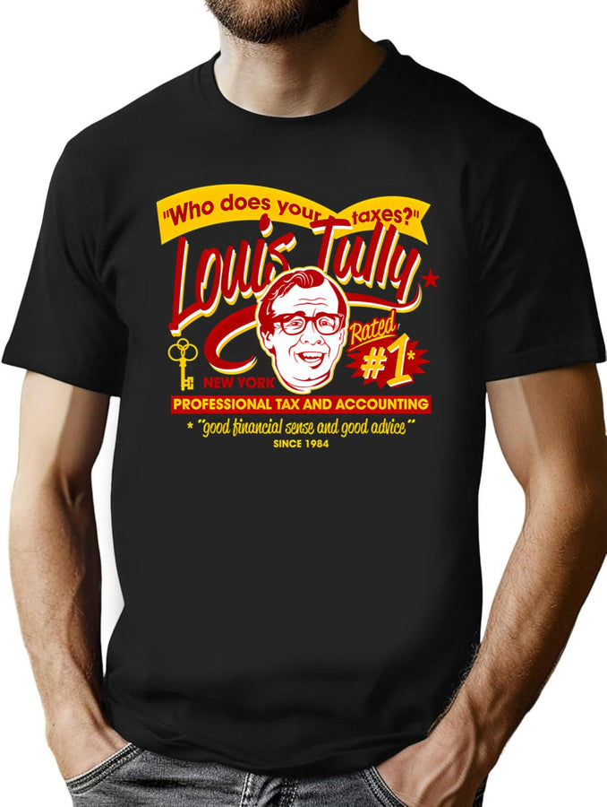 Louis Tully Accounting (1) T-Shirt for Men & Women, T-Shirts Graphic Tee - Black