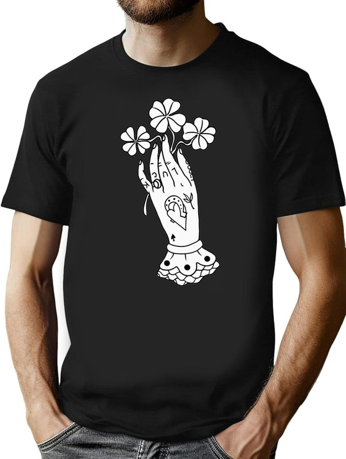 Love And Luck T-Shirt for Men & Women, T-Shirts Graphic Tee - Black