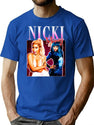 Lovely Nnickimminaj 015 Bootleg Graphic T-Shirt - Blue