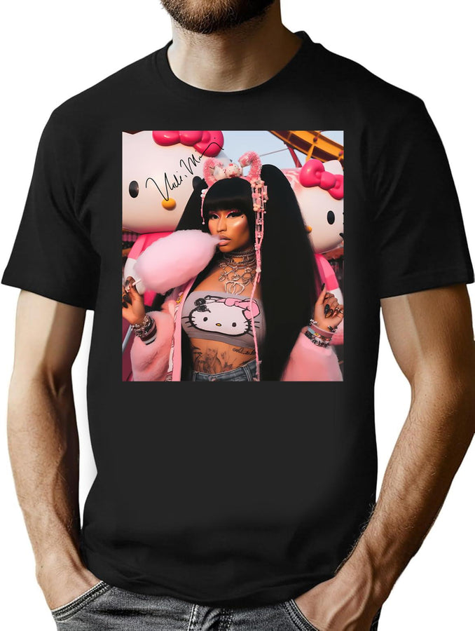 Lovely Nnickimminaj 019 Bootleg Graphic T-Shirt - Black