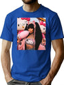 Lovely Nnickimminaj 019 Bootleg Graphic T-Shirt - Blue