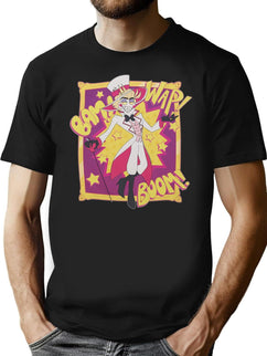 Lucifer Hazbin Hotel Classic Premium Heavyweight Cotton T-Shirt - Black